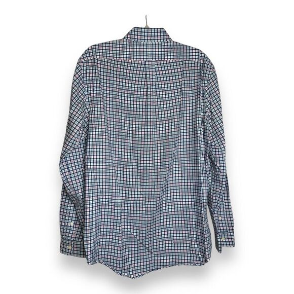 Ralph Lauren Red White Blue Plaid Check Cotton L/S Mens Small L - Picture 4 of 8